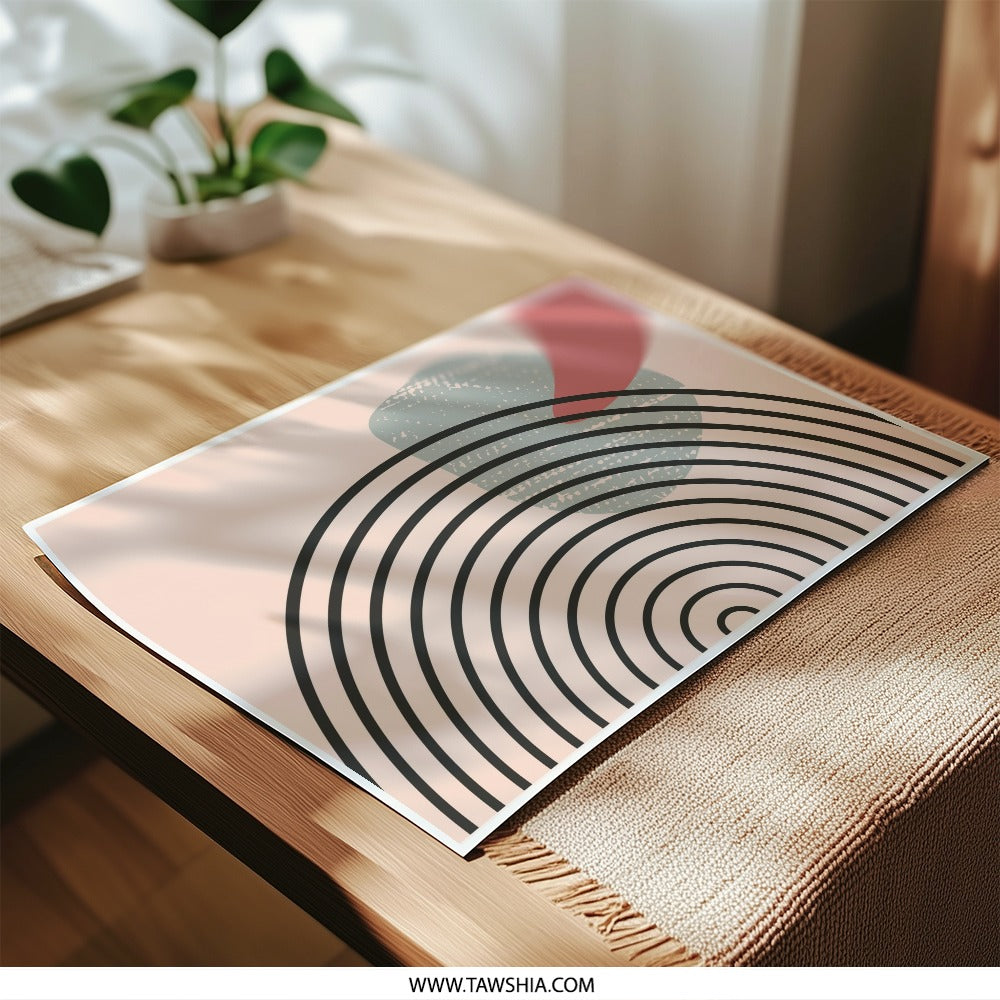 Abstract Photographic Print, Circle Art, Geometric Shapes Print, Modern Art Print, Minimalist Wall Decor, Contemporary Artwork - Tawshia