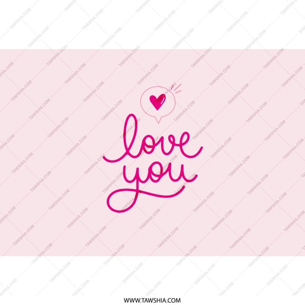 Love You Tumbler, Valentines Day Gift, Gift for Her, Heart Tumbler, Cute Tumbler, Pink Tumbler, Tumbler with Straw - Tawshia