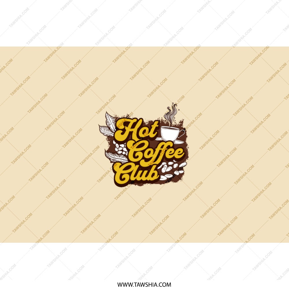 Hot Coffee Club Tumbler, Coffee Lover Gift, Novelty Tumbler, Drinkware Tumbler, Gift for Her, Gift for Him, Travel Tumbler, Coffee Design - Tawshia