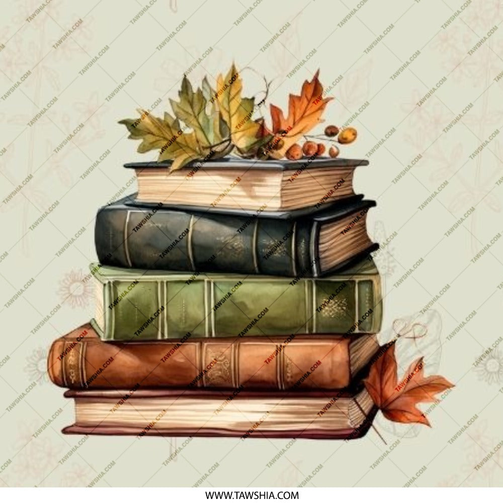 Fall Books Pinback Button, Autumn Leaves, Book Lover Gift, Librarian Badge, Cozy Decor, Literary Style, Academic Aesthetic - Tawshia