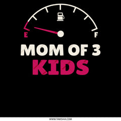 Funny Mom of 3 Kids Graphic Tee Shirt product