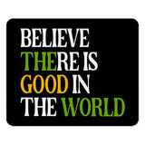 Believe There Is Good Mouse Pad, Inspirational Quote Desk Decor, Motivational Office Gift, Positivity Mousepad, Work From Home, Black - Tawshia