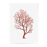 Red Berry Tree Photographic Print, Minimalist Tree Wall Art, Botanical Decor, Nature Photography, Red Accent Print, Modern Home Decor - Tawshia