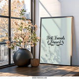 Best Friends Forever Wall Art, Friendship Gift, Home Decor, Typography Print, Inspirational Art, Minimalist Design, Quote Poster - Tawshia