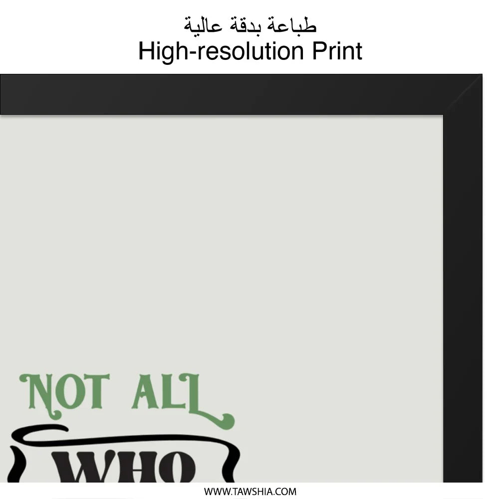 Wanderlust Wall Art, Not All Who Wander Are Lost Print, Motivational Quote Wall Decor, Adventure Awaits Art, Inspirational Travel Wall Decor - Tawshia