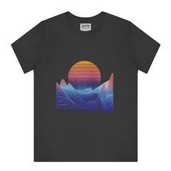 Sunset Mountain Graphic Printed Black T-shirt product type