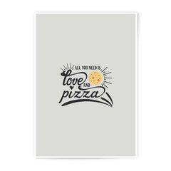 Love and Pizza Photographic Prints, Foodie Wall Art, Kitchen Decor, Pizza Lover Gift, Funny Pizza Art, Pizza Quote Prints, Modern Art - Tawshia