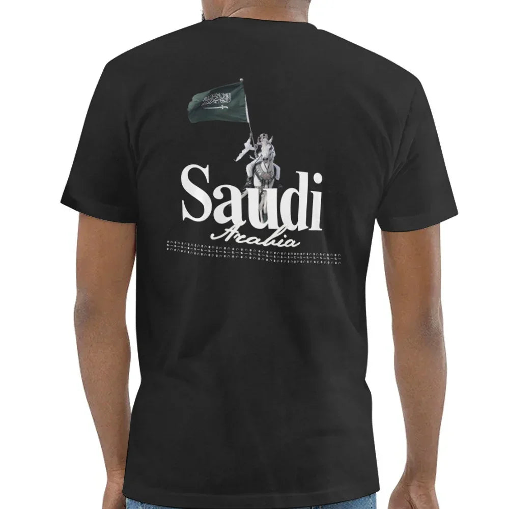 Saudi Arabia Themed Graphic Back Print T-shirt Product