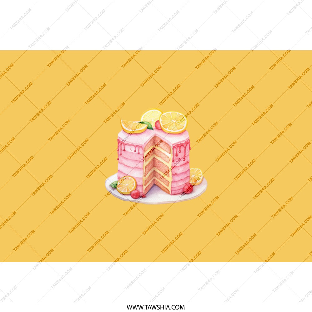 Cake Tumbler, Lemon Cake Art Tumbler, Birthday Gift Tumbler, Dessert Lover Tumbler, Stylish Drinkware, Cute Tumbler, Drink Tumbler - Tawshia
