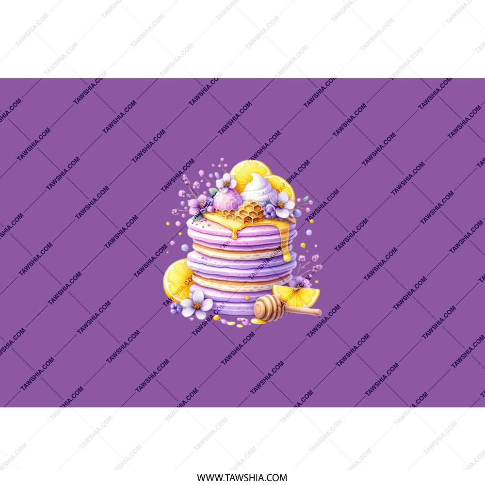 Pancake Tumbler, Purple Tumbler, Food Lover Gift, Dessert Tumbler, Sweet Treat, Unique Drinkware, Drinkware, Gift Ideas - Tawshia