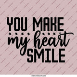 You Make My Heart Smile Pinback Button, Cute Pinback Buttons, Gift for Her, Valentine Gift Pin, Best Friend Pinback Button - Tawshia