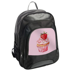 Strawberry Cupcake BackPack, Cute Dessert BackPack, Sweet Treat BackPack, Foodie BackPack, Student BackPack, Travel BackPack - Tawshia