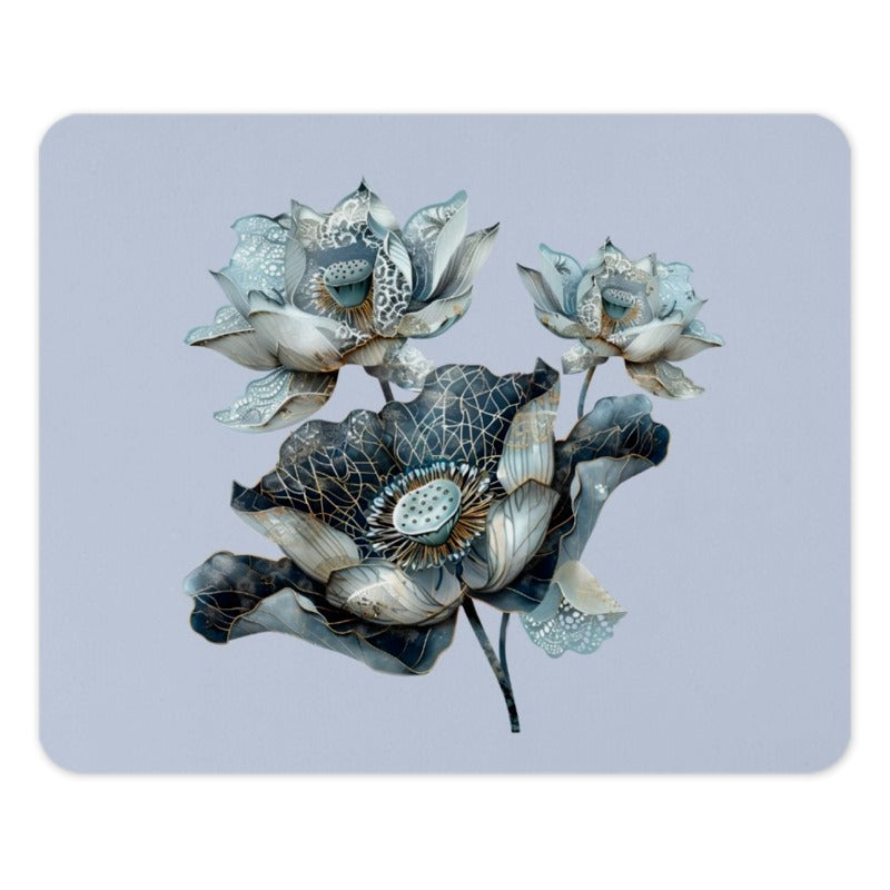 Lotus Flower Mouse Pad, Floral Mousepad, Botanical Computer Accessory, Elegant Desk Decor, Home Office Gift, Trending Mouse Pad - Tawshia