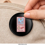 Retro Game Pinback Button, Handheld Console Button, Video Game Lover Gift, Aesthetic Pin, Gamer Accessories, Kawaii Button, Nostalgic Pin - Tawshia