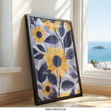 Sunflower Wall Art, Floral Home Decor, Botanical Print, Yellow Flower Art, Modern Wall Hanging, Nature Inspired Gift - Tawshia