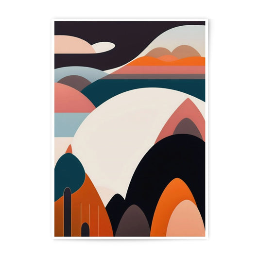 Abstract Landscape Photographic Print, Modern Art Print, Mountain Art, Colorful Wall Decor, Home Decor, Fine Art Print - Tawshia
