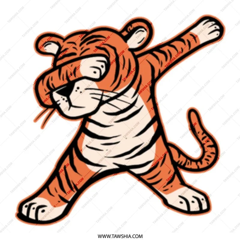 Cute Tiger Cartoon Character Design for Kids product