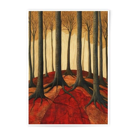 Forest Photographic Print, Autumn Trees Art, Woodland Scenery, Nature Wall Decor, Home Office Art, Fine Art Print - Tawshia