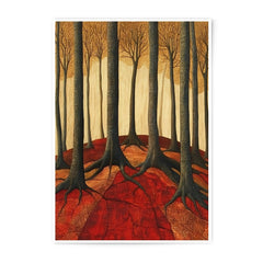 Forest Photographic Print, Autumn Trees Art, Woodland Scenery, Nature Wall Decor, Home Office Art, Fine Art Print - Tawshia