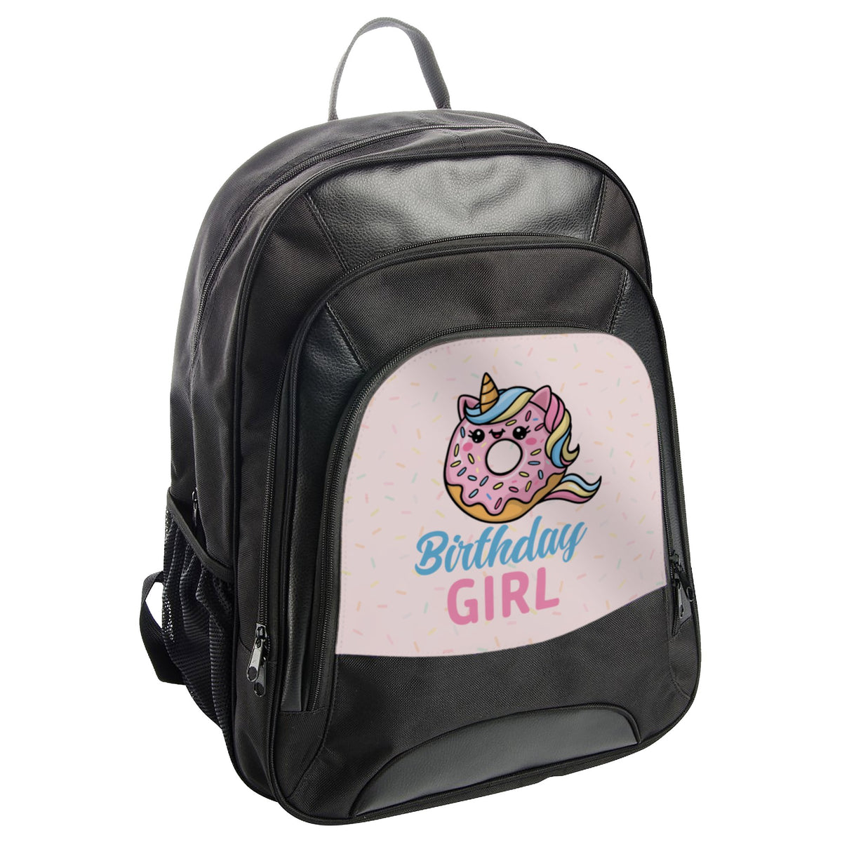 Birthday Girl Unicorn Donut Print Backpack product