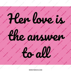 Her Love Is The Answer Mouse Pad, Pink Mousepad, Desk Accessories, Cute Office Decor, Inspirational Quote Mouse Pad, Gift For Her, Stylish - Tawshia