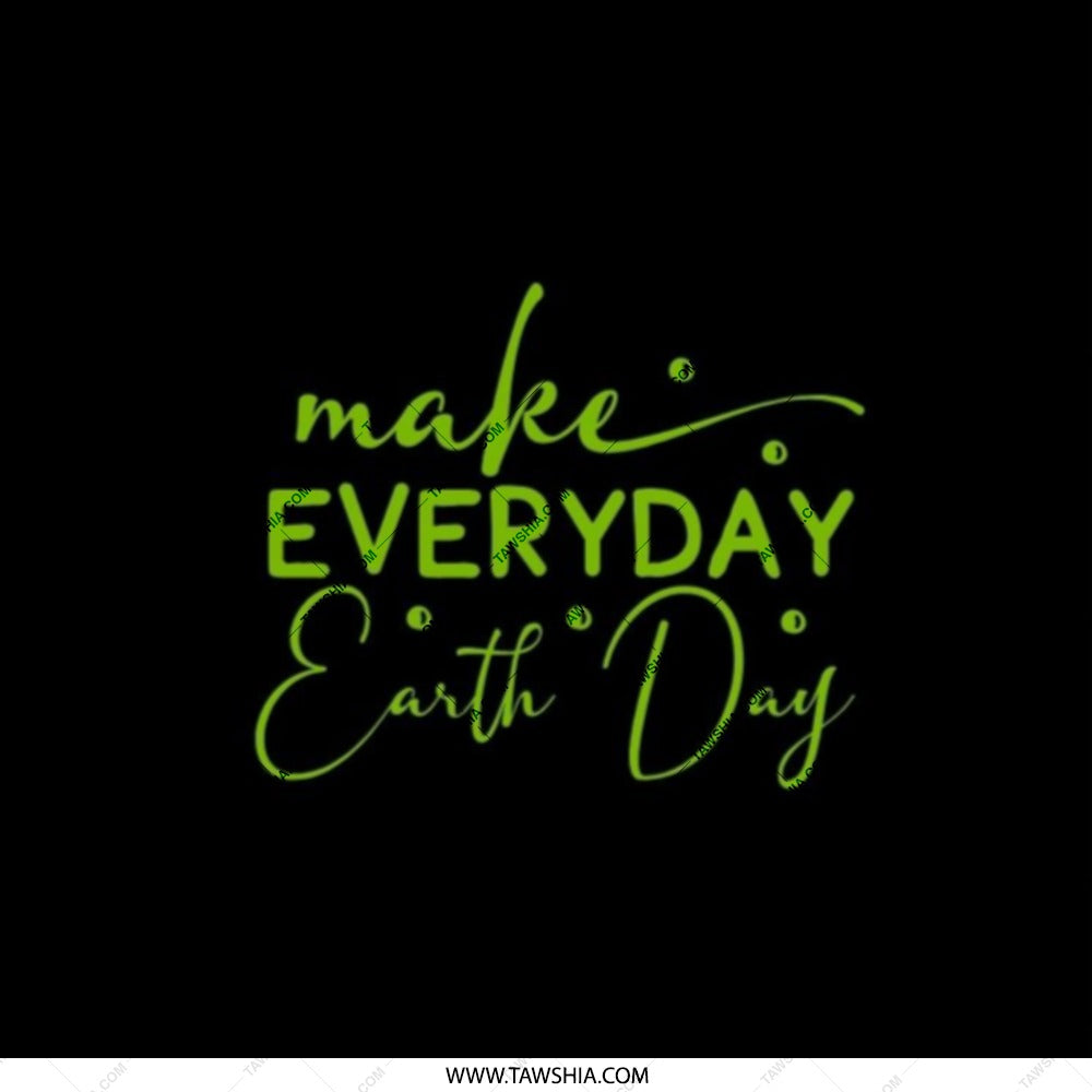 Everyday Earth Day Pocket Mirror, Green Text Pocket Mirror, Motivational Pocket Mirror, Eco Friendly Mirror, Portable Travel Mirror - Tawshia