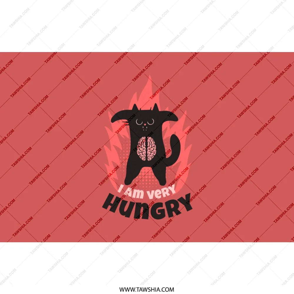 I Am Very Hungry Cat Graphic Design product