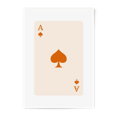 Ace of Spades Photographic Print, Playing Card Wall Art, Minimalist Decor, Card Game Art, Poker Art Print, Casino Art - Tawshia