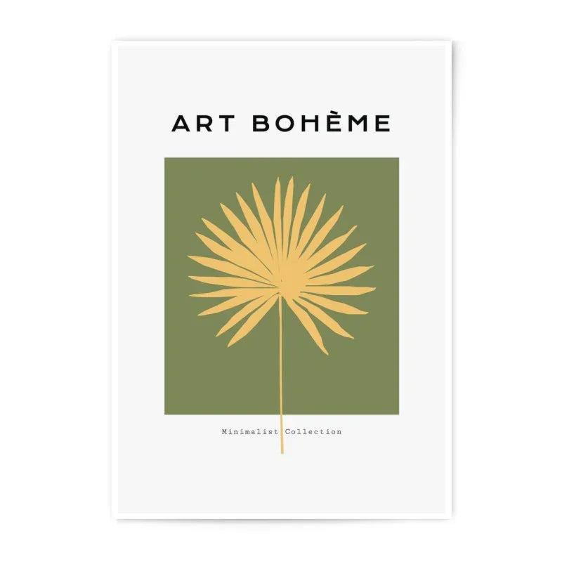 Art Boheme Photographic Print, Minimalist Art Print, Palm Leaf Wall Art, Boho Home Decor, Botanical Art, Modern Art Print - Tawshia