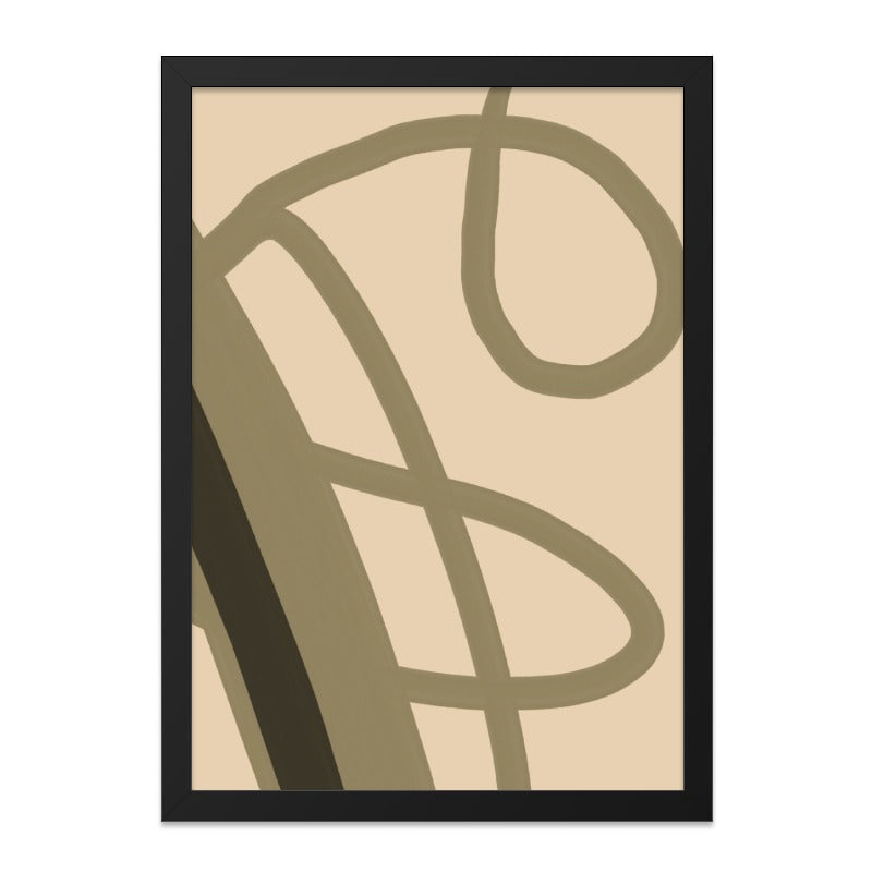 Abstract Strokes Wall Art, Modern Minimalist Decor, Beige and Brown Print, Trendy Home Art, Neutral Tone Artwork, Contemporary Design - Tawshia
