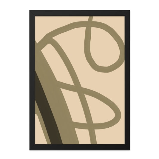 Abstract Strokes Wall Art, Modern Minimalist Decor, Beige and Brown Print, Trendy Home Art, Neutral Tone Artwork, Contemporary Design - Tawshia