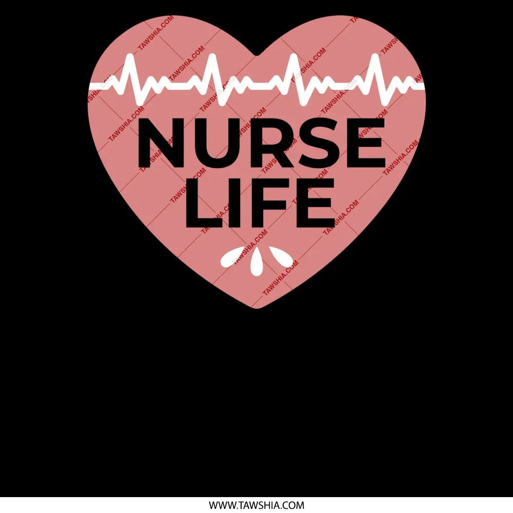 Nurse Life Heartbeat Design Heart Shape Product
