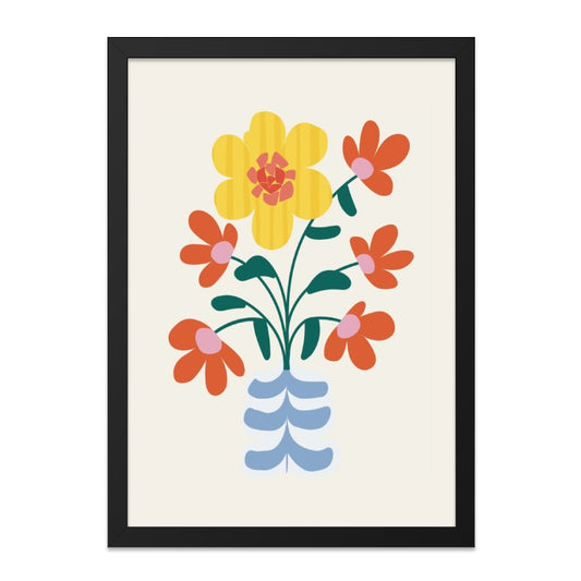 Floral Wall Art Print, Flower Bouquet Illustration, Colorful Wall Decor, Botanical Art, Abstract Floral Print, Home Decor - Tawshia