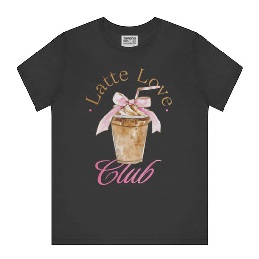 Latte Love Club Design T-Shirt Unique Product Type