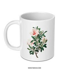 Azalea Flower Mug, Floral Coffee Mug, Vintage Botanical Art Mug, Garden Lover Gift, Tea Cup, Plant Mug, Flower Mug, Unique Gifts - Tawshia