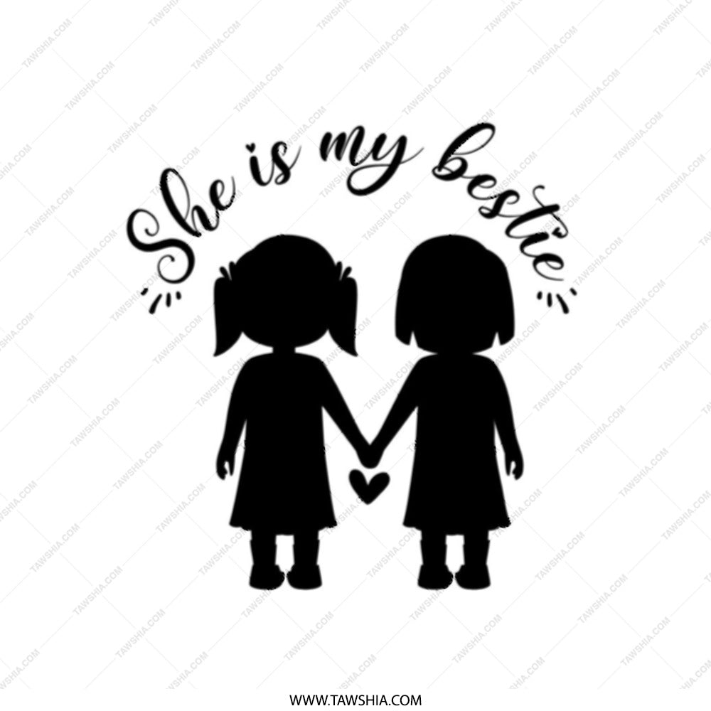 She is My Bestie Tote Bag, Best Friend Gift, Friendship Tote, Bestie Tote Bag, Gift for Her, BFF Bag, Girlfriends Tote Bag - Tawshia