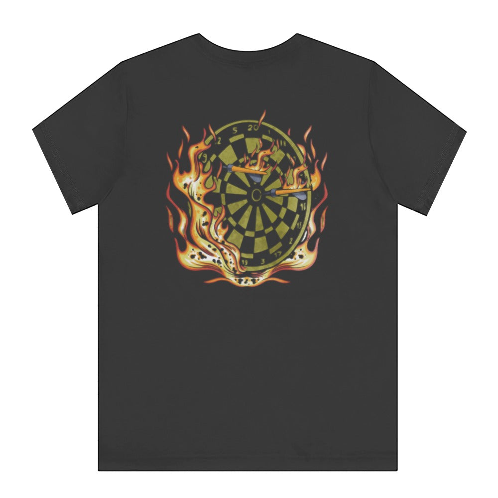 Dartboard in Flames Graphic Print T-Shirt product type