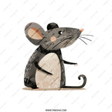 Cute Mouse Pillow, Whimsical Home Decor, Nursery Pillow, Childrens Room Pillow, Decorative Pillow, Gift Idea, Housewarming Gift - Tawshia
