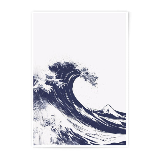 Great Wave Photographic Print, Japanese Art Inspired, Ocean Wave Artwork, Minimalist Wall Art, Unique Home Decor, Trending Prints - Tawshia