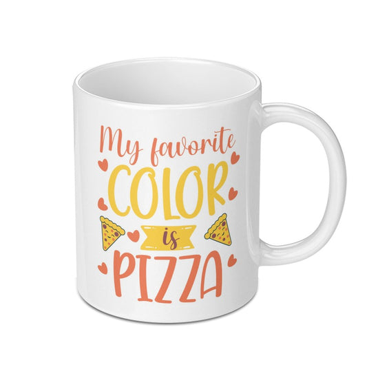 Pizza Lover Mug, Favorite Color Mug, Foodie Gift, Funny Pizza, Novelty Mug, Gift for Him, Gift for Her, Unique Present, Fun Mug - Tawshia