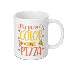 Pizza Lover Mug, Favorite Color Mug, Foodie Gift, Funny Pizza, Novelty Mug, Gift for Him, Gift for Her, Unique Present, Fun Mug - Tawshia