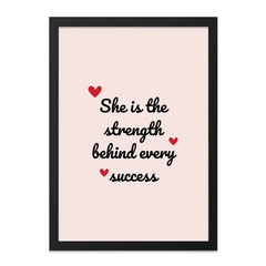 Strength Behind Success Wall Art, Inspirational Quote Print, Empowering Woman Gift, Motivational Home Decor, Modern Art Print - Tawshia