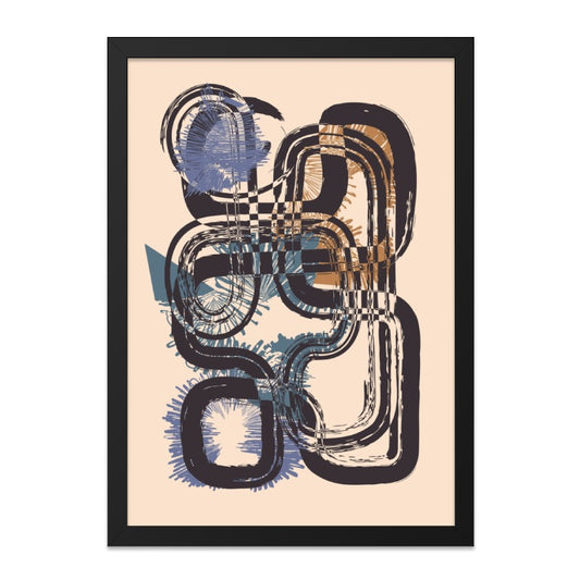 Abstract Brush Stroke Wall Art, Modern Art Print, Contemporary Home Decor, Unique Wall Decor, Geometric Art, Artistic Wall Hanging - Tawshia