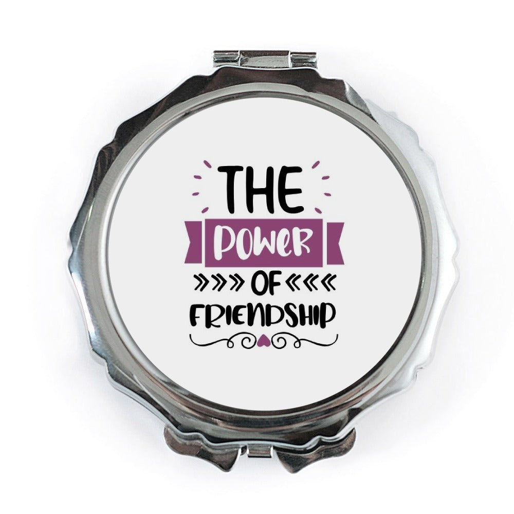 Friendship Pocket Mirror, Power of Friendship, Best Friend Gift, Cute Compact Mirror, Gift for Friend, Travel Mirror, Makeup Mirror - Tawshia