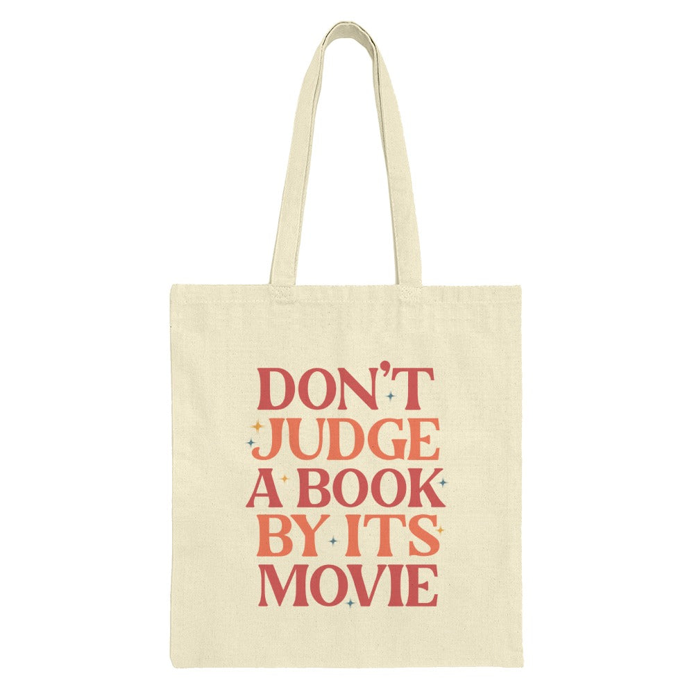 Book Lover Tote Bag, Library Gift, Don't Judge a Book By Its Movie, Reader Gift, Bookish Tote, Gift For Bookworm, Book Tote - Tawshia