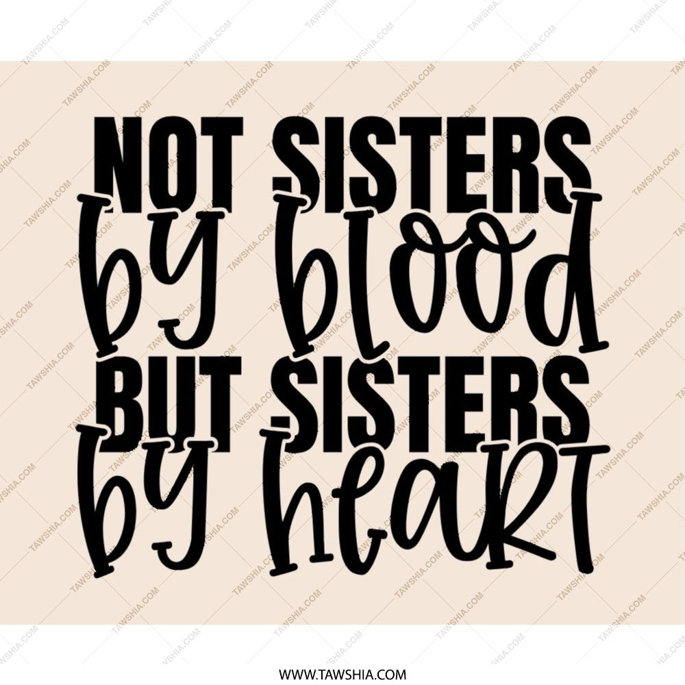 Not Sisters By Blood Mouse Pad, Best Friends Gift, Sister By Heart, Friendship Mousepad, Soul Sister, Office Decor, Desk Accessory - Tawshia