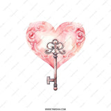 Heart Key Pillow, Romantic Decor, Love Gift, Valentine's Day Present, Home Accent Pillow, Decorative Cushion, Cute Throw Pillow - Tawshia