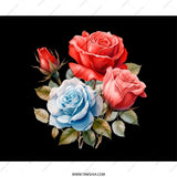 Floral Mouse Pad, Rose Bouquet Mousepad, Flower Lover Gift, Computer Accessory, Desk Decor, Artistic Mousepad, Office Gift - Tawshia