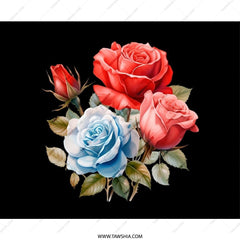 Floral Mouse Pad, Rose Bouquet Mousepad, Flower Lover Gift, Computer Accessory, Desk Decor, Artistic Mousepad, Office Gift - Tawshia