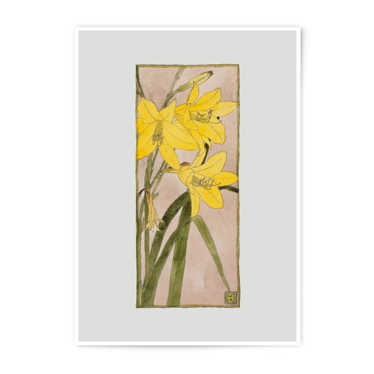 Yellow Lily Photographic Print, Floral Art, Botanical Wall Decor, Vintage Flower Print, Home Decor, Artistic Print, Gift Idea - Tawshia